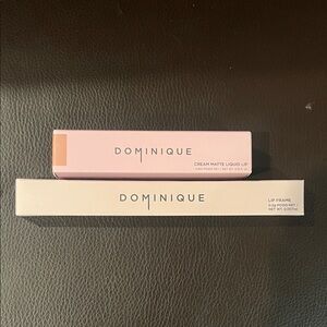Dominique Cream Matte Liquid Lip l-Dolce and Lip Frame-Espresso shots